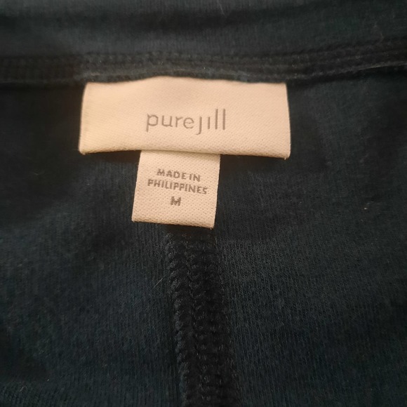 Pure Jill Womens Long Sleeve Forrest Green Top Size Medium - Picture 3 of 6